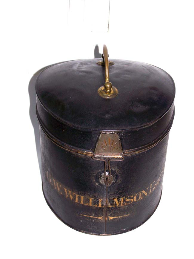A Victorian Gentlemen's Wig Box with the name 'G.W. Williamson' circa 1890